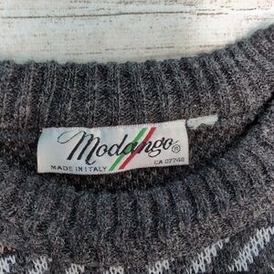 Modango Geometric Dark Neutrals Crewneck Sweater